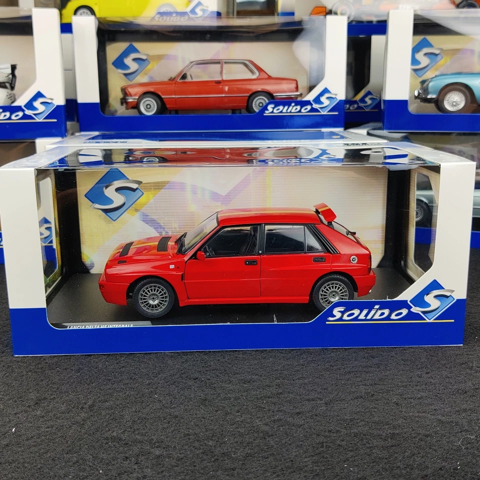 VOITURE SOLIDO LANCIA DELTA HF INTEGRALE EDIZIONE FINALE RED 1995 1:18 NEUF.B - Photo 3/4