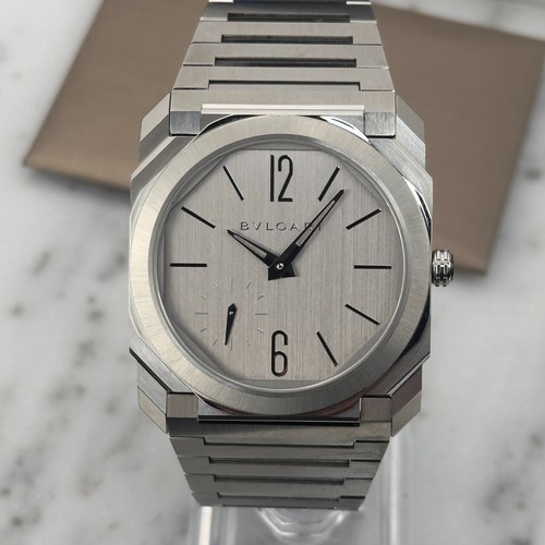 2021 Bvlgari Octo Finissimo S Silver Men's Automatic Watch 103464 Box Papers