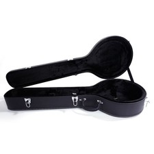 5-String 6-String Microgroove Pattern Leather Wood Banjos Case Black