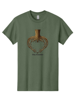 Stay-Grounded-2 Mens Graphic Tee, 100% Cotton, Casual Summer Wear