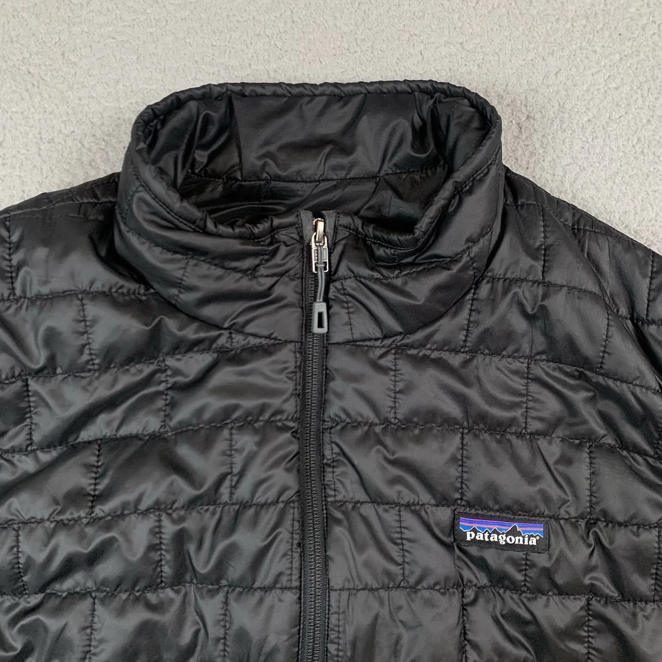 Patagonia Vest Mens XL Black Nano Puff Quilted Full Zip Lightweight Zip Pockets - Image 2 of 4