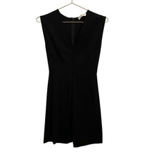 Everlane The Sleeveless V-Neck Flare Dress Size 6 Ponte Black Size 00