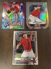 2021 Bowman Reid Detmers Scouts Top 100/Futurist/Chrome Base Angels