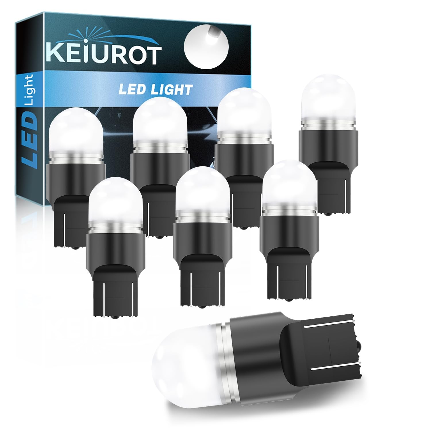 Ampoules T20 W21/5W LED 7443 blanc feux de jour DC12V auto 9SMD