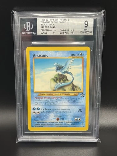 2002 ARTICUNO Pokemon Card #48 WOTC Black Star Promo BGS 9