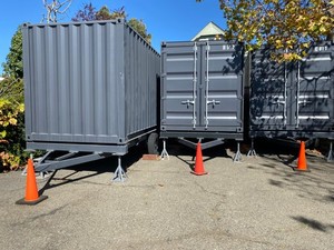 3 New Custom Steel Container Tiny House Shells on Trailers