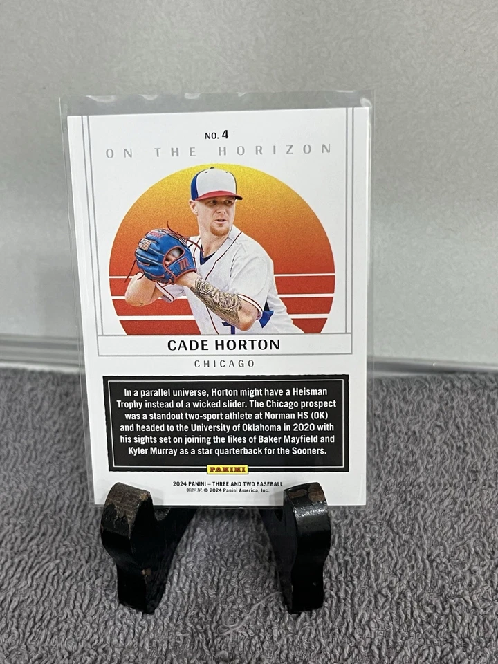 2024 Panini Three And Two On The Horizon Cade Horton RC 3 /10 Rookie SSP Gold - Image 2 of 2