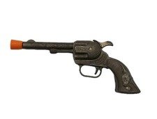 Vintage Hubley Smoky Cap Gun Toy Metal Western Cowboy Toy Pistol Die Cast Toy