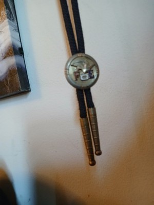 Vintage Bolo Tie -Flying Eagle-Made In USA By Montana Silversmiths