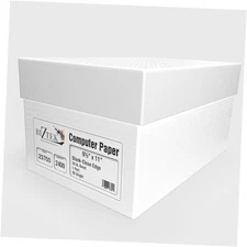 Continuous Computer Paper 9 1/2 x 11 Blank White Clean Edge 1 Part 20 lb. 92 