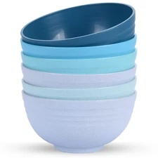 【Set of 6】 Unbreakable Soup Bowls, 34 Ounces Big Bowls Microwave and Dishwash...