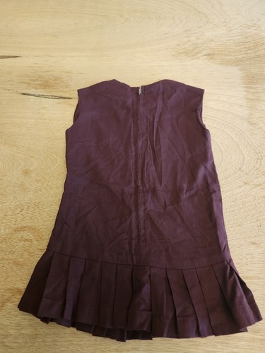 Vintage 60s 70s Cheerleading Youth Uniform Skirt Top Maroon Talon Zip - Picture 6 of 8