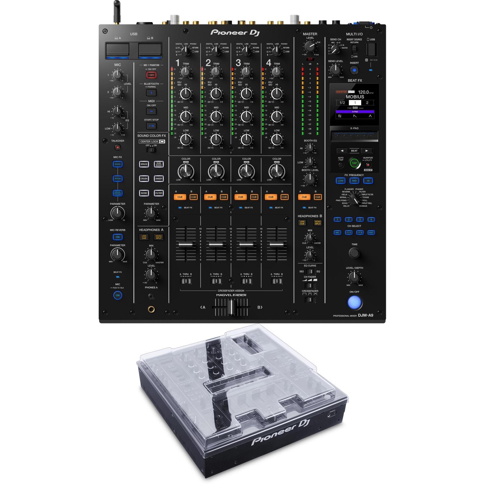 Pioneer DJ DJM-A9 - 4-канальный диджейский микшер с поддержкой Decksaver 469890₽