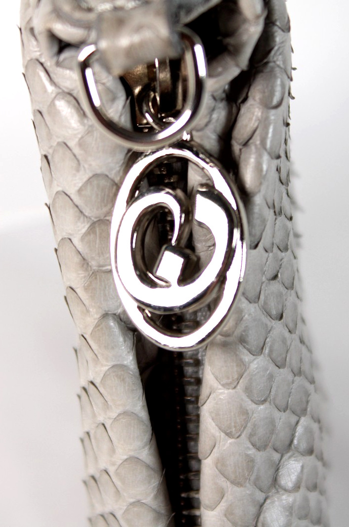 NADA SAWAYA Gray Python Skin & Braided Leather Ha… - image 4