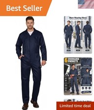 Stylish Adult Mechanic Costume Coveralls for Halloween - Hidden Zipper Design