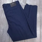 Marco Pescarolo Dress Pants Mens 56 Navy Blue Virgin Wool Silk Italy New York