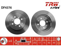 2 St. Bremsscheibe Trw DF4376 FüR Suzuki Ignis Ii Opel