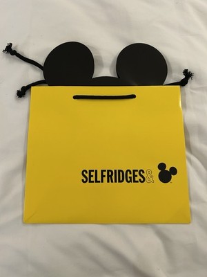 Disney Store Selfridges exklusive gelbe Geschenktüte Mickey Mouse - 25 x 22 x 10 cm