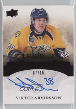 2015-16 Upper Deck Ice Black Spectrum 7/10 Viktor Arvidsson #ERS-VA Auto 5mc