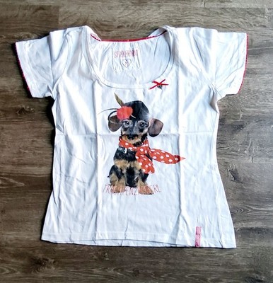 Stockerpoint  ️   Süßes T-Shirt ''Trachtenzamperl'' Gr. M weiß  