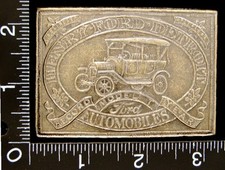 MG14154 VINTAGE HENRY FORD AUTOMOBILES  BRASSTONE ADV. BELT BUCKLE