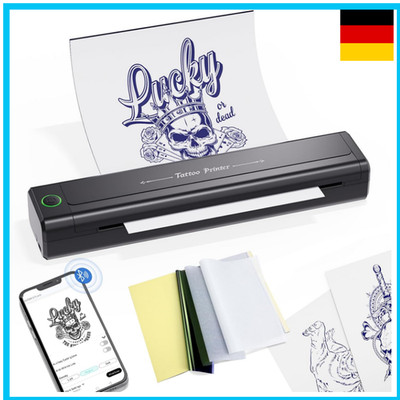Tattoo Drucker Bluetooth Thermopapier 10 Blatt Kabellos Tragbar