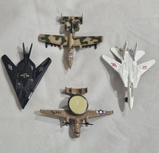  EUC Lot of 4 Military Diecast Military Aircraft Approximately 3 To 3.5 Inches