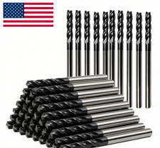 40pcs 1/4"x2" 4 Flute TiALN Coated Carbide End Mill USA Stock Bulk