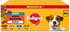 40 x 100g Pedigree Adult Wet Dog Food Pouches Mixed Selection in Jelly Mega Pack 4.37 per kilo