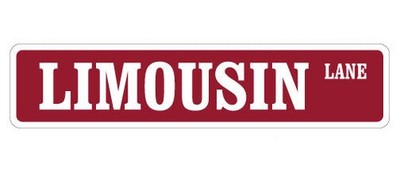 LIMOUSIN Street Sign Metal Plastic Decal cow cattle beef farmer farm