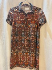 Urban Outfitters Women's Short Sleeve Button-Up Dress Size S-P with Multicolor V