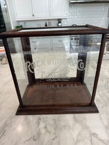 WOW New York chocolate  Advertising Display Case Georgetown D.C. Frisbie Era