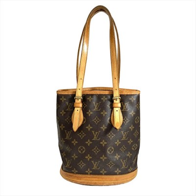Louis Vuitton Bucket PM Tote Bag Monogram Canvas M42238 Brown DK2008 r0_0611