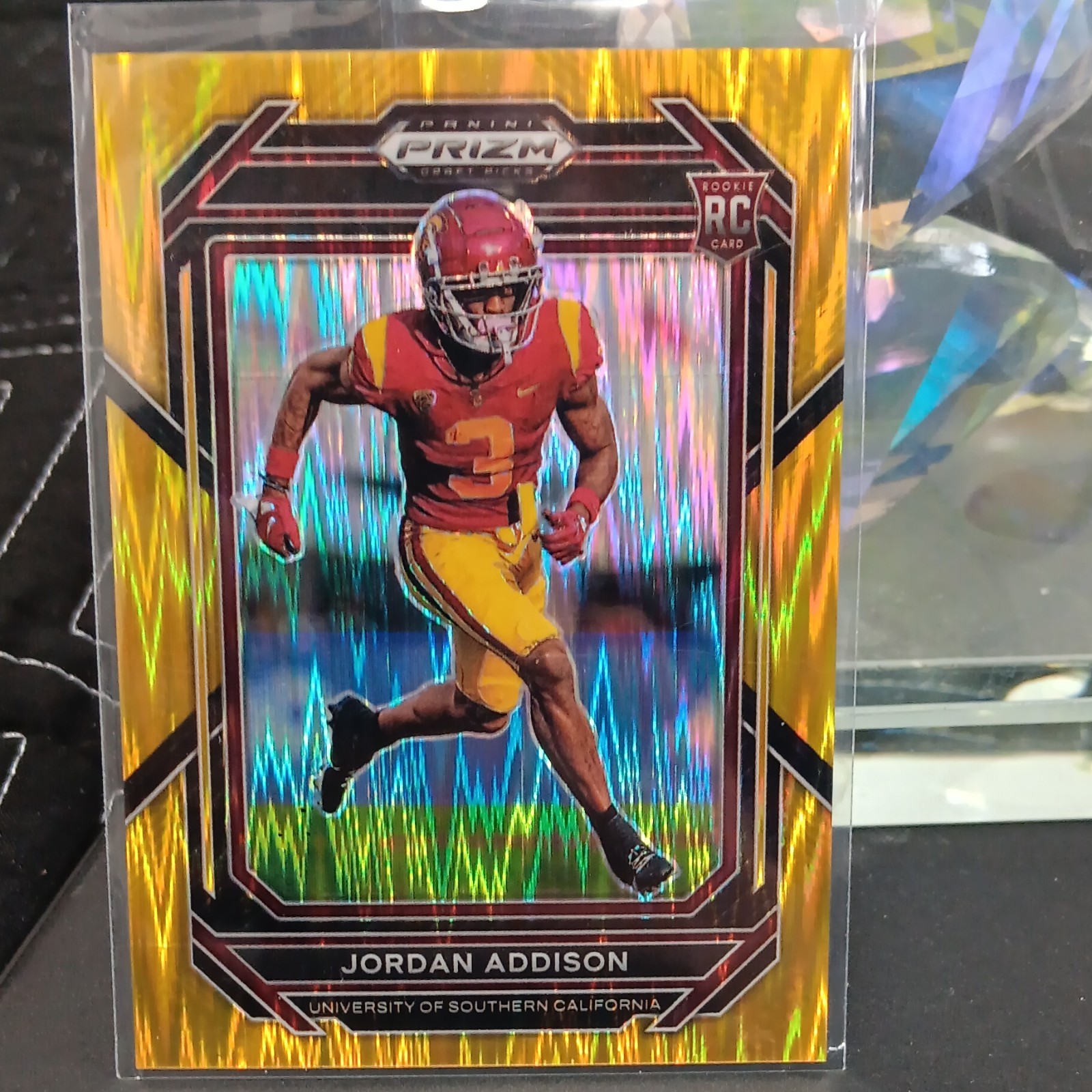 Panini Prizm Draft Picks 2023 Jordan Addison RC #136 USC Trojans Serial #/49
