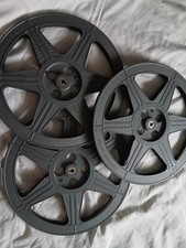 x3 16mm EMPTY PLASTIC 1600 ft FILM MOVIE REELS
