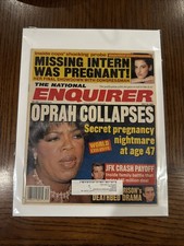 National Enquirer July 24 2001 Oprah Collapses/JFK Crash Payoff Bagged/Boarded!! National Enquirer July 24 2001 Oprah Collapses/JFK Crash Payoff Bagged/Boarded!!