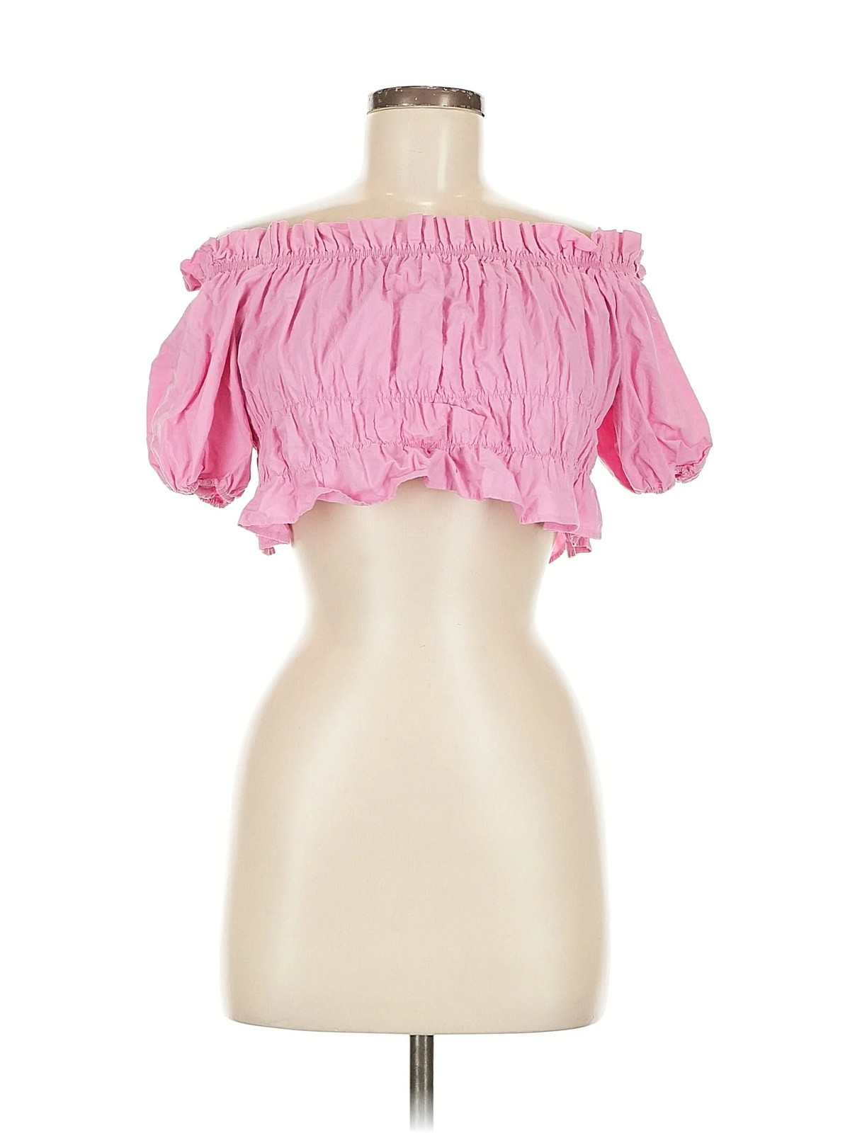 Zara Women Pink Short Sleeve Blouse M