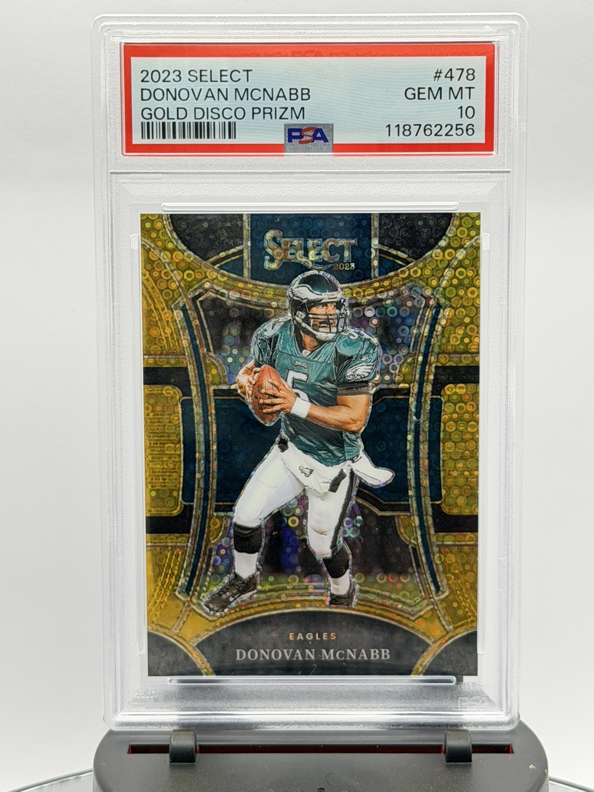 2023 Panini Select - Suite Level Donovan McNabb #478 Gold Prizm /10 PSA 10 POP 2