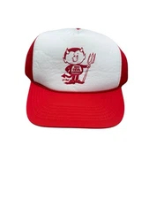 Vintage TNT Fireworks Lil Red Devil Snapback Foam Trucker Hat
