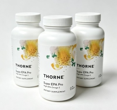 3 Pack Thorne Super EPA Pro High EPA Omega-3 Dietary Supplement