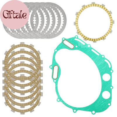 Clutch Friction Plates and Cover Gasket Compatible with Suzuki SV650 1999 2000 2