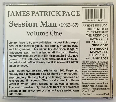JAMES PATRICK PAGE (JIMMY PAGE) - Session Man: Vol 1: 1963-1967 CD 