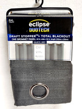 1pc 40"x84" Eclipse Blackout Celeste Draft Stopper Curtain Panel Gray
