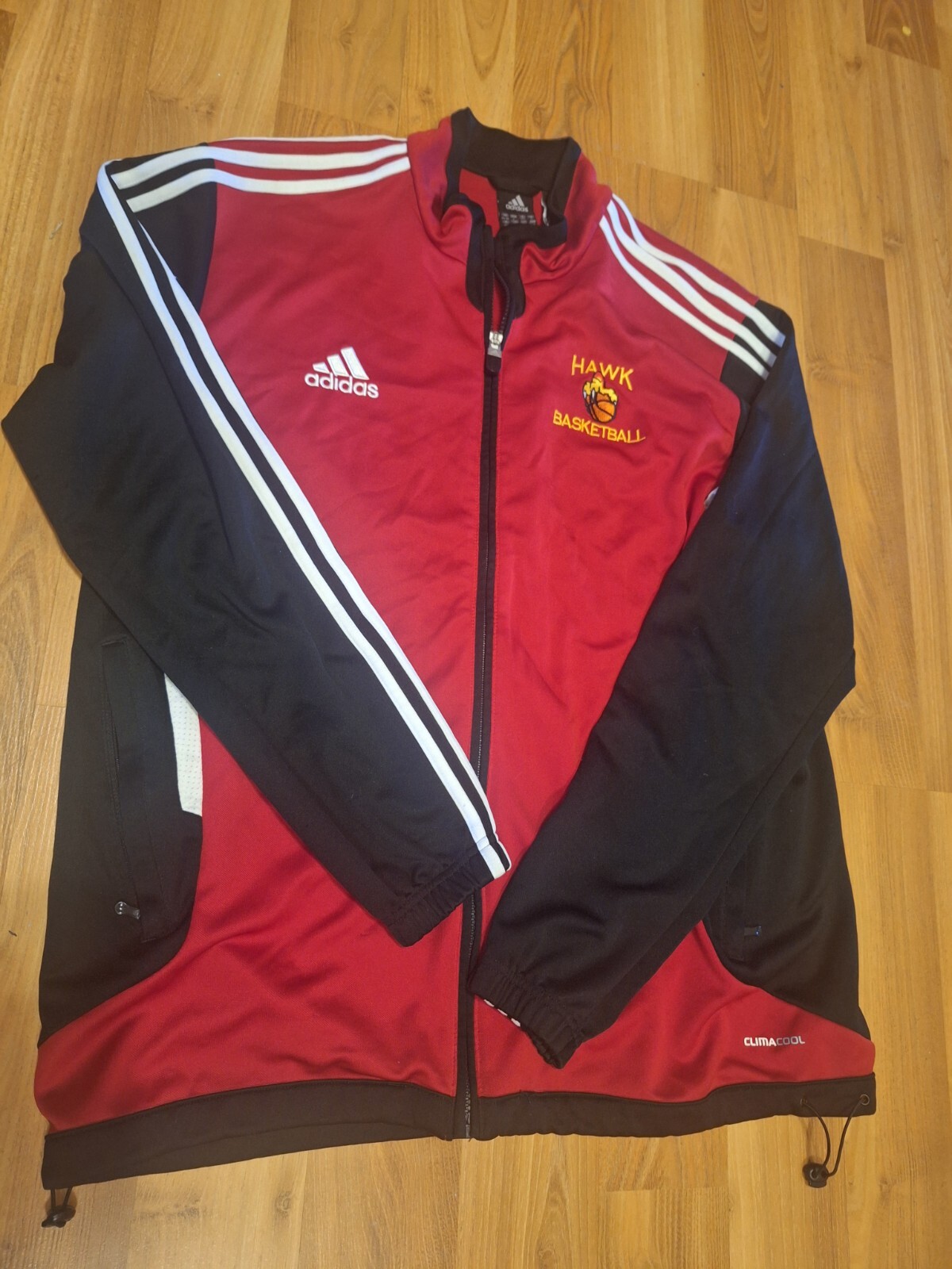 ADIDAS Men's HAWKS Large TRACK JACKET Fun \\\\\\\Retro Jacket w/ zipper pockets