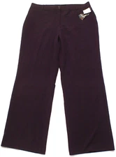 Counterparts Slimming Dress Pants Elastic Flex Waist, Plum/Purple, Womens 16