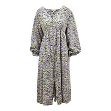 M&S Collection Textured Printed V-Neck Midi Tea Dress Womens Ladies RRP £39.50