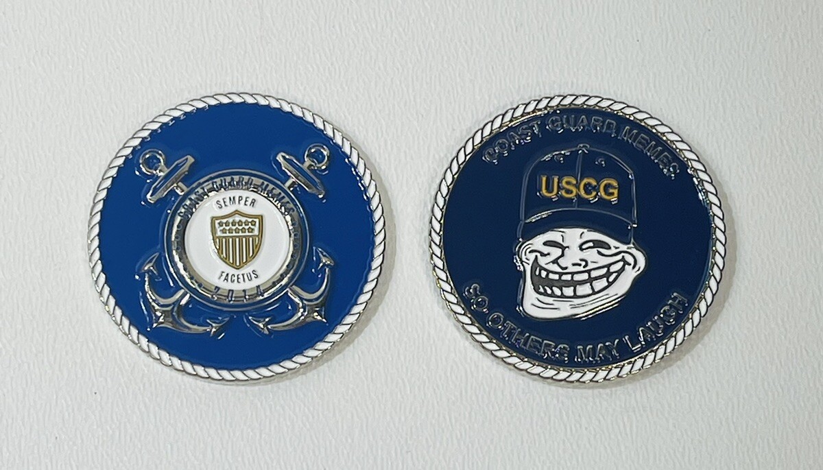 1 US Coast Guard Memes Challenge Coin So Others May Laugh Semper Facetus 2014