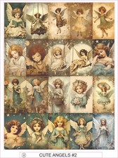 CUTE ANGELS 2 - COMPLETE SHEET OF 20 STICKERS
