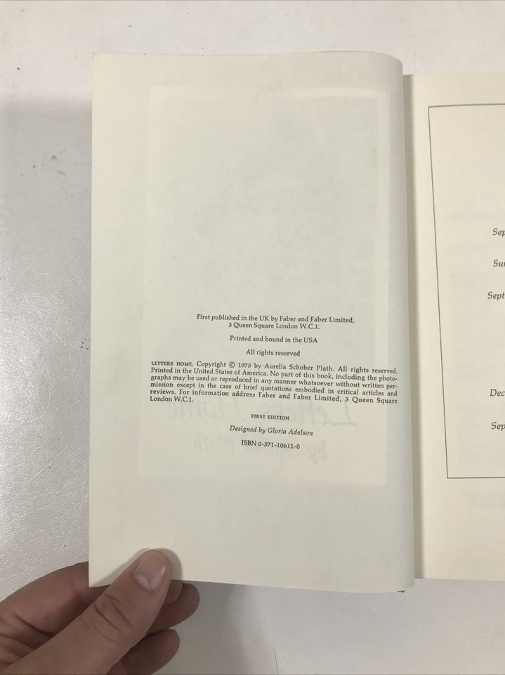 Letters Home - Sylvia Plath (Hardcover, 1975) Foto 4 de 4