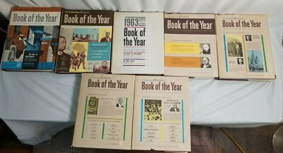 Lot of 7 Encyclopedia BRITANNICA 1961 thru 1967 Book of the Year